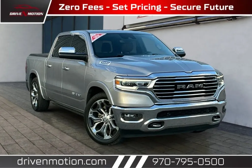 Silver 2019 Ram 1500 Crew Cab Laramie Longhorn Pickup 4D 5 1/2 ft for sale in Greeley, CO