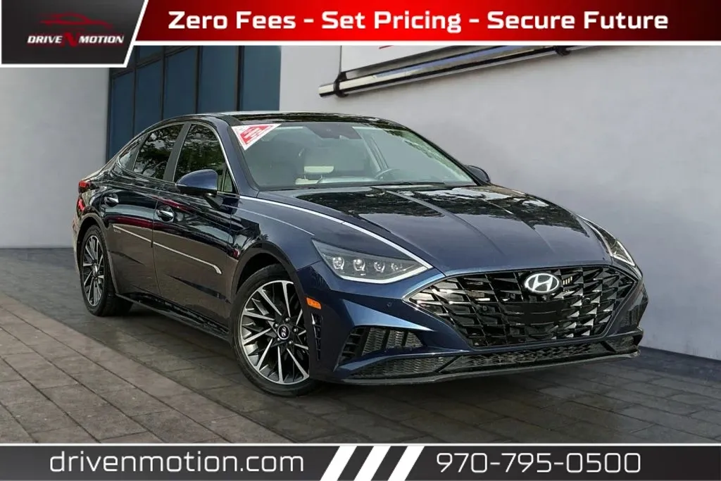 Blue 2021 Hyundai Sonata Limited Sedan 4D for sale in Greeley, CO