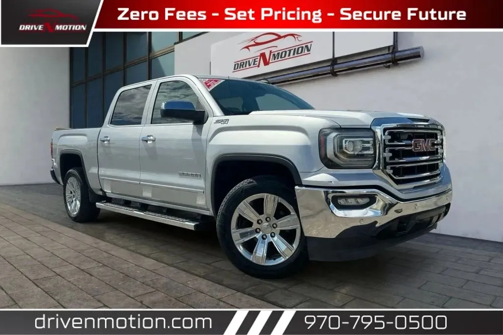 Silver 2017 GMC Sierra 1500 Crew Cab SLT Pickup 4D 5 3/4 ft for sale in Greeley, CO