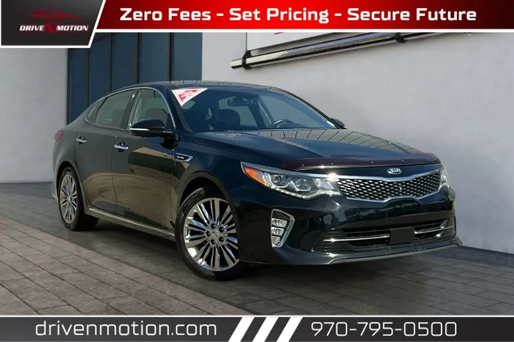 Black 2018 Kia Optima SX Turbo Sedan 4D for sale in Greeley, CO