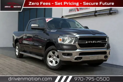 Gray 2019 Ram 1500 Crew Cab Big Horn Pickup 4D 6 1/3 ft for sale in Greeley, CO