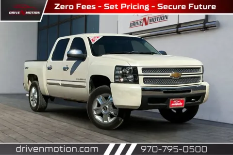 White 2013 Chevrolet Silverado 1500 Crew Cab LTZ Pickup 4D 5 3/4 ft for sale in Greeley, CO