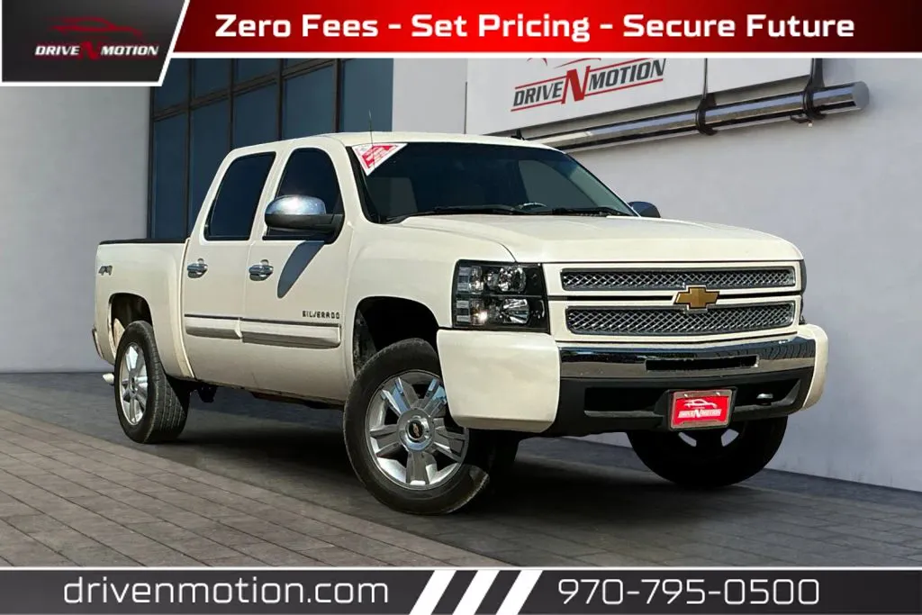 White 2013 Chevrolet Silverado 1500 Crew Cab LTZ Pickup 4D 5 3/4 ft for sale in Greeley, CO