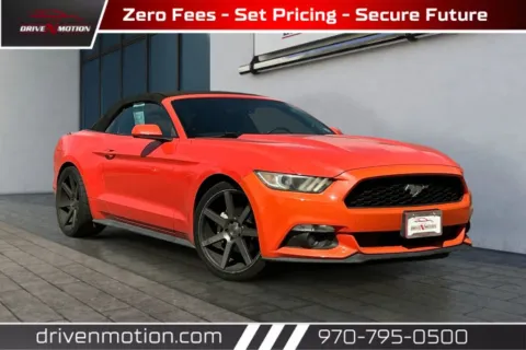 Orange 2015 Ford Mustang V6 Convertible 2D for sale in Greeley, CO
