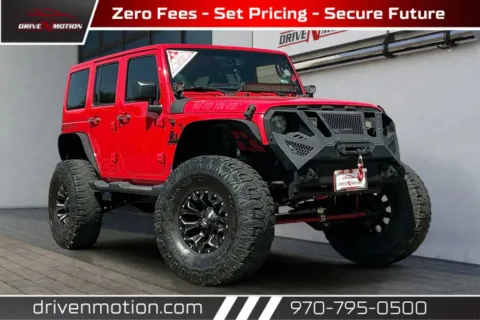 Red 2017 Jeep Wrangler Unlimited Sahara Sport Utility 4D for sale in Greeley, CO