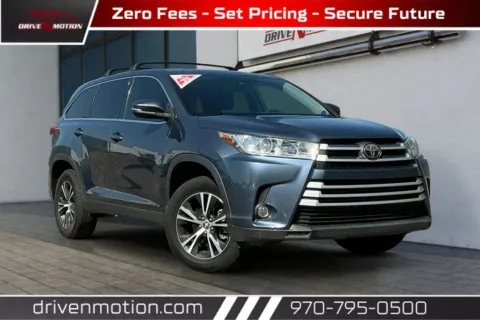 Blue 2019 Toyota Highlander LE Plus Sport Utility 4D for sale in Greeley, CO