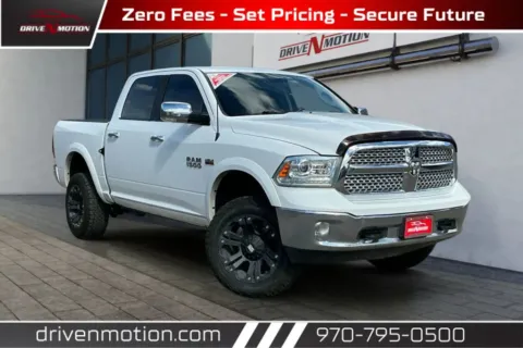 White 2013 Ram 1500 Crew Cab Laramie Pickup 4D 5 1/2 ft for sale in Greeley, CO