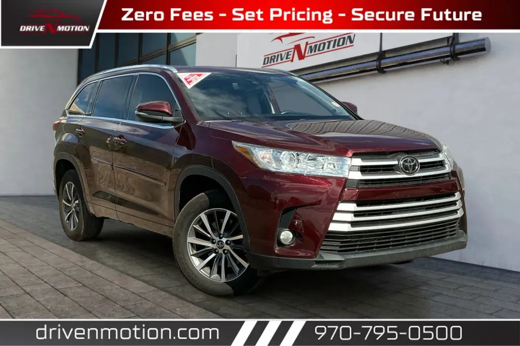 Red 2018 Toyota Highlander XLE Sport Utility 4D for sale in Greeley, CO