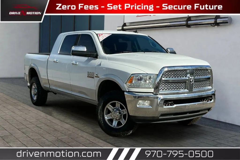 White 2013 Ram 2500 Mega Cab Laramie Pickup 4D 6 1/3 ft for sale in Greeley, CO