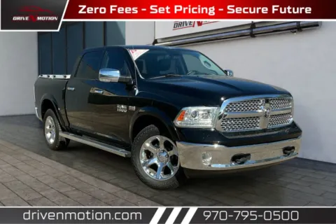 Black 2013 Ram 1500 Crew Cab Laramie Pickup 4D 5 1/2 ft for sale in Greeley, CO