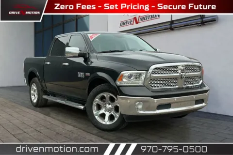 Black 2017 Ram 1500 Crew Cab Laramie Pickup 4D 5 1/2 ft for sale in Greeley, CO