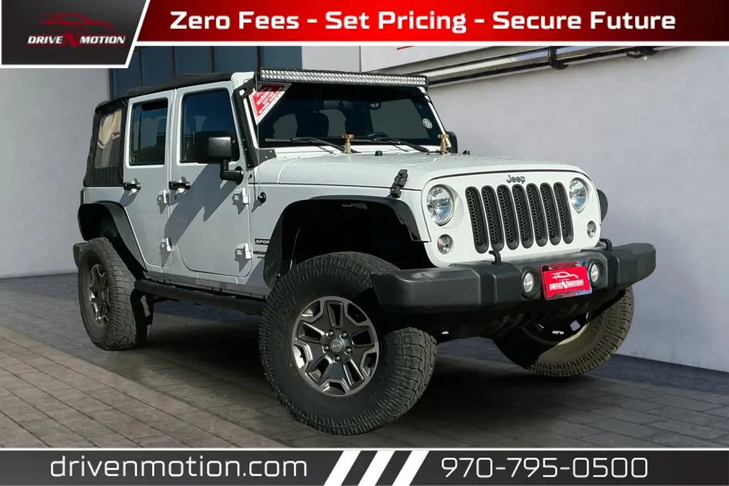 White 2017 Jeep Wrangler Unlimited Sport SUV 4D for sale in Greeley, CO