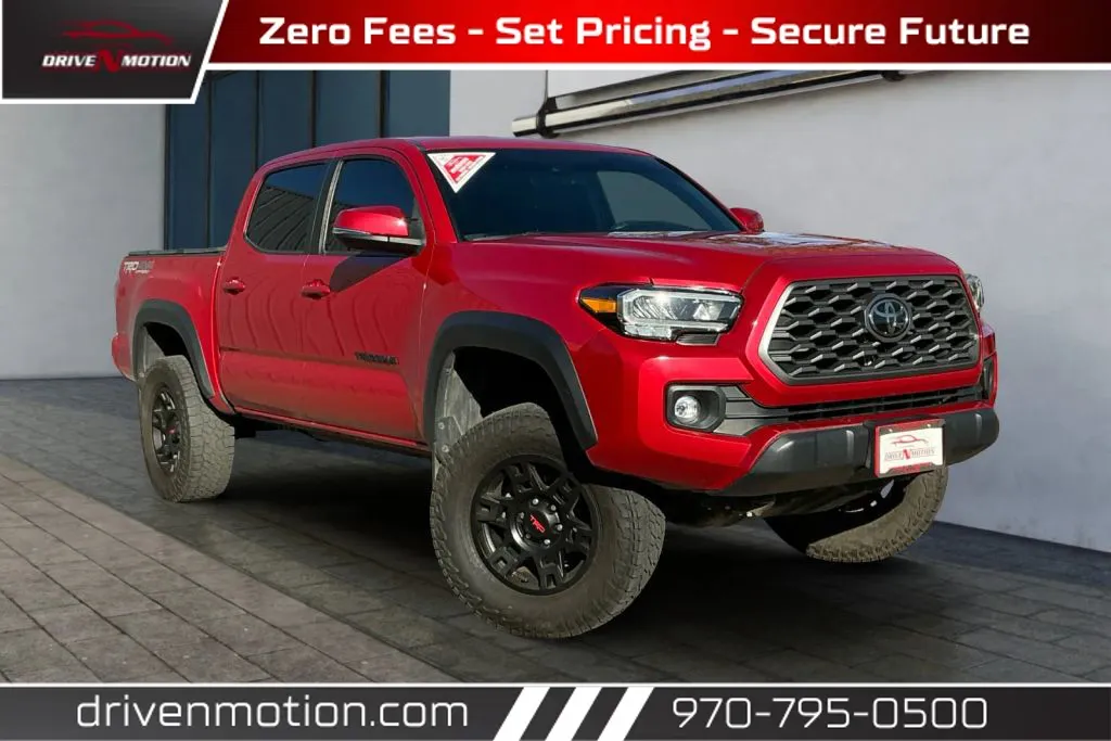 Red 2021 Toyota Tacoma Double Cab TRD Off-Road Pickup 4D 5 ft for sale in Greeley, CO