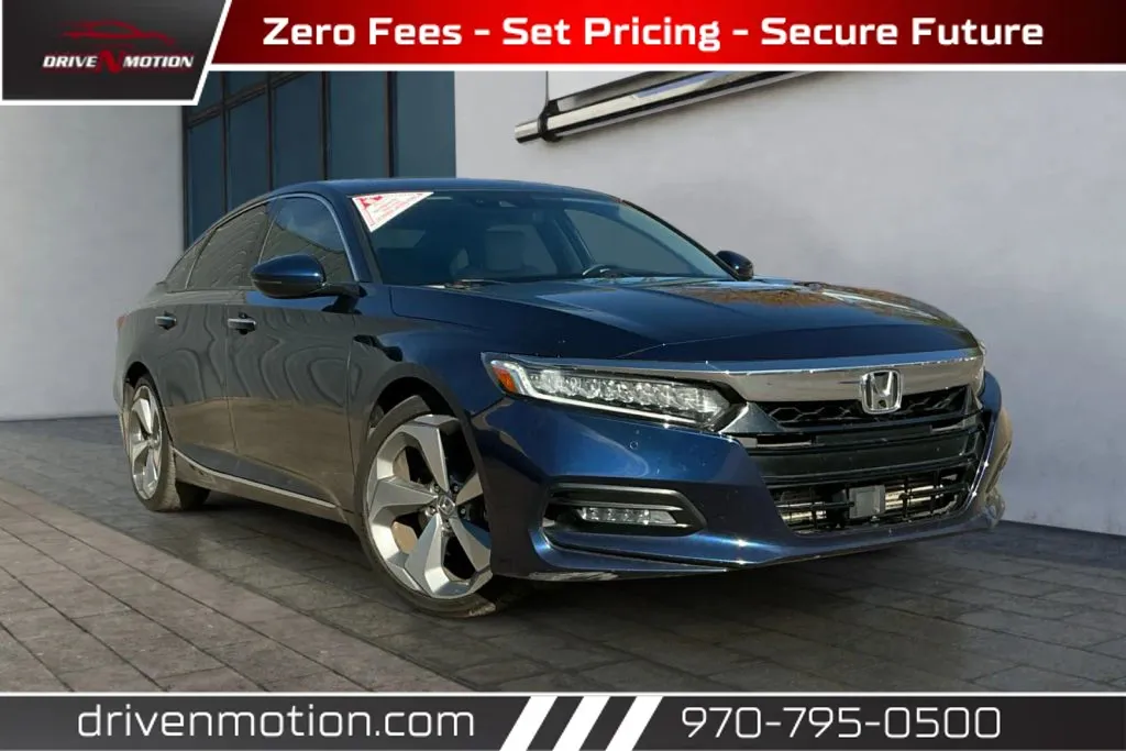 Blue 2018 Honda Accord Touring Sedan 4D for sale in Greeley, CO