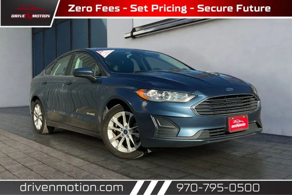 Blue 2019 Ford Fusion SE Hybrid Sedan 4D for sale in Greeley, CO