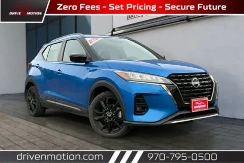 Blue 2023 Nissan Kicks SR Sport Utility 4D for sale in Greeley, CO