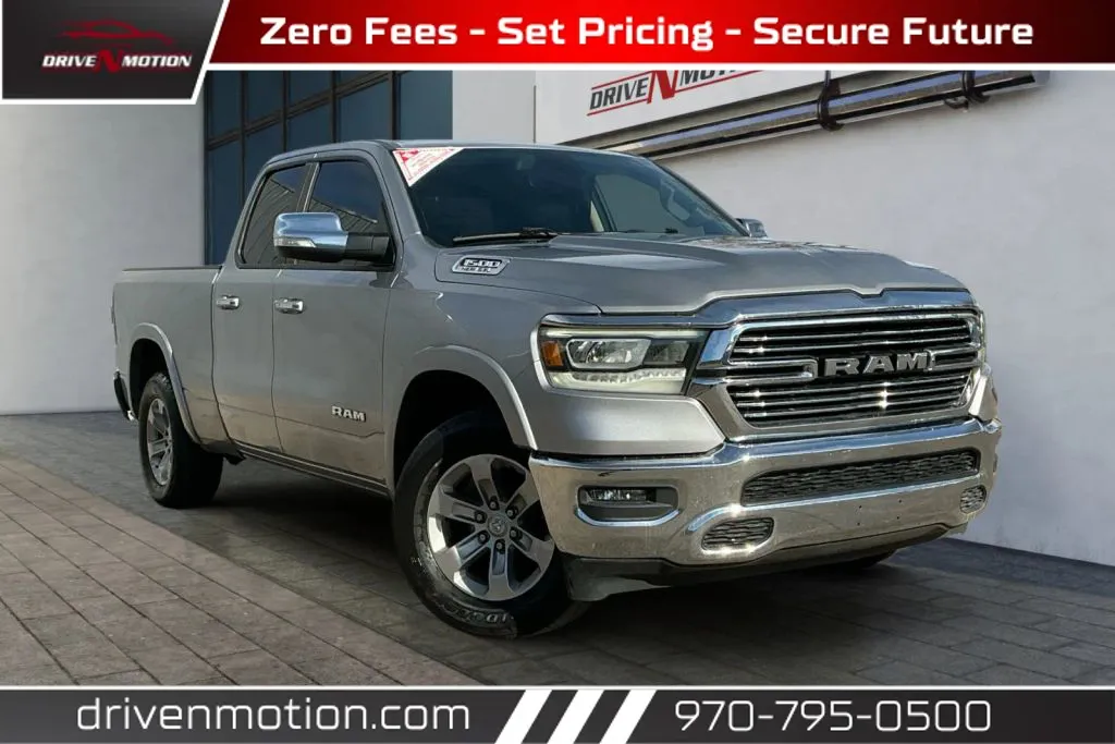 Silver 2020 Ram 1500 Quad Cab Laramie Pickup 4D 6 1/3 ft for sale in Greeley, CO