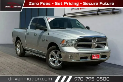 Silver 2018 Ram 1500 Quad Cab Big Horn Pickup 4D 6 1/3 ft for sale in Greeley, CO