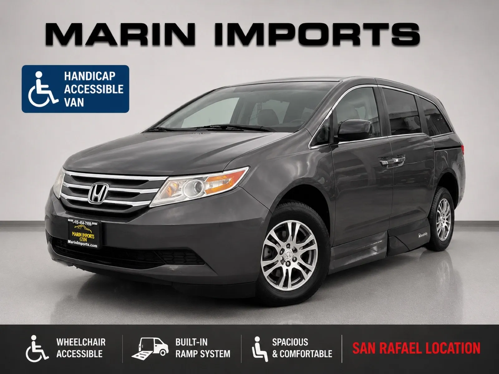 Gray 2011 Honda Odyssey EX-L for sale in San Rafael, CA