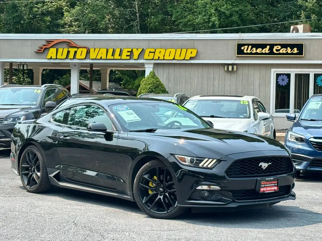 Black 2016 Ford Mustang EcoBoost Premium Coupe 2D for sale in East Stroudsburg, PA