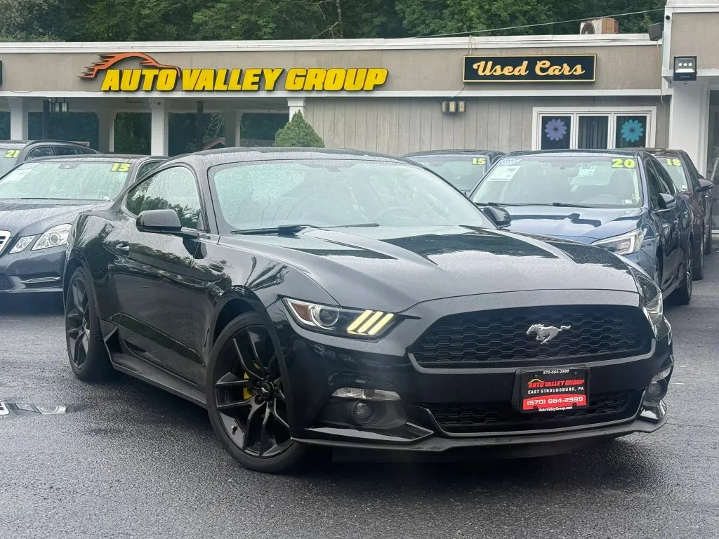 Black 2016 Ford Mustang EcoBoost Premium Coupe 2D for sale in East Stroudsburg, PA