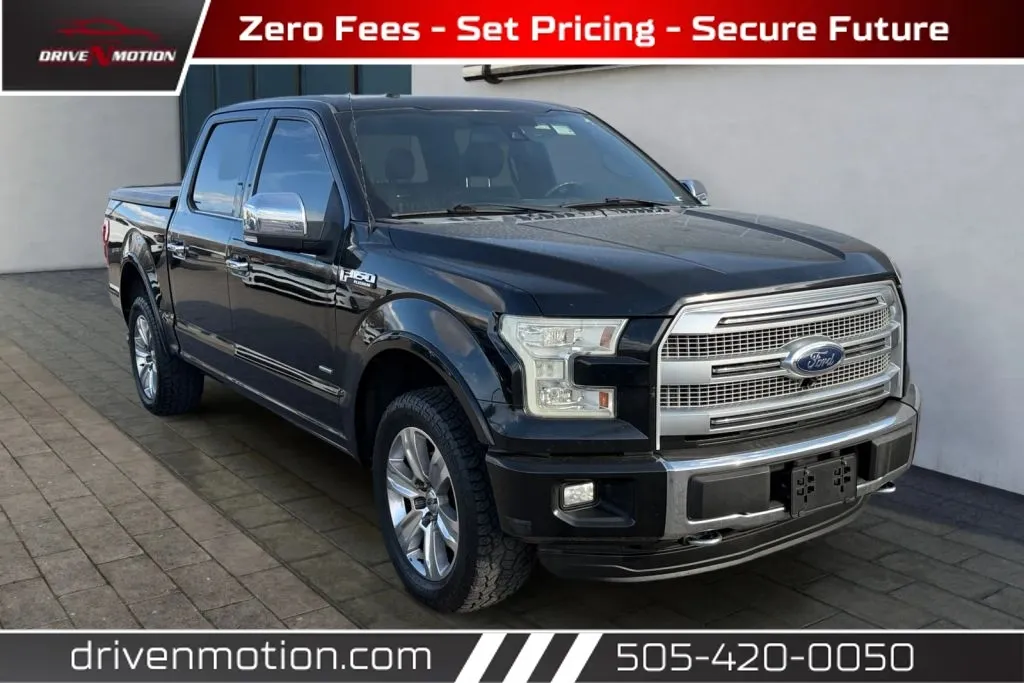 Black 2015 Ford F-150 SuperCrew Cab Platinum Pickup 4D 5 1/2 ft for sale in Rio Rancho, NM