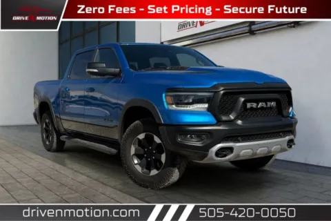 Blue 2021 Ram 1500 Crew Cab Rebel Pickup 4D 5 1/2 ft for sale in Rio Rancho, NM