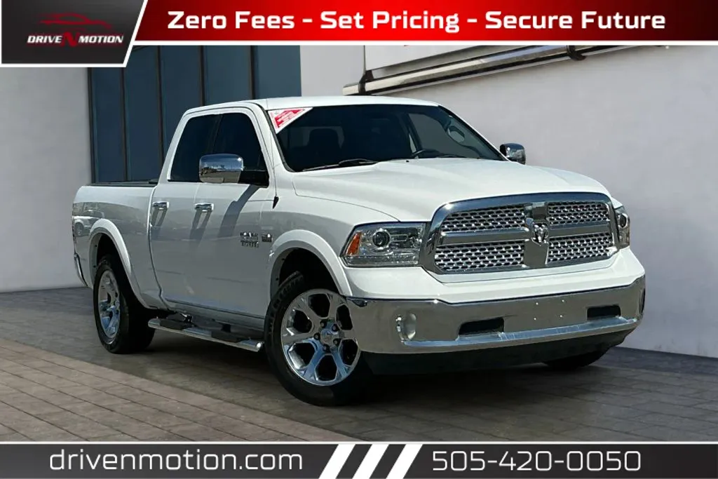 White 2017 Ram 1500 Quad Cab Laramie Pickup 4D 6 1/3 ft for sale in Rio Rancho, NM