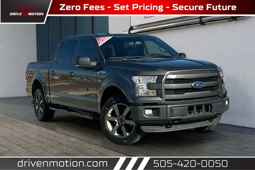 Gray 2016 Ford F-150 SuperCrew Cab Lariat Pickup 4D 5 1/2 ft for sale in Rio Rancho, NM
