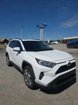 White 2020 Toyota RAV4 XLE Premium for sale in Independence, KS