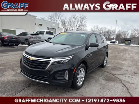 Black 2024 Chevrolet Equinox LT for sale in Michigan City, IN