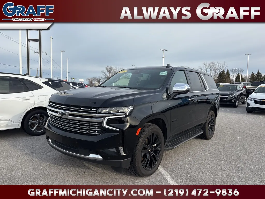 Black 2023 Chevrolet Tahoe Premier for sale in Michigan City, IN