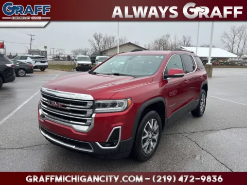 Red 2023 GMC Acadia SLT for sale in Michigan City, IN