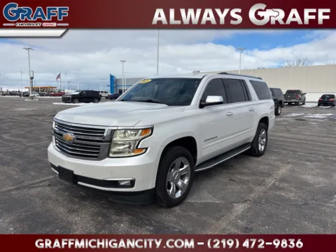 White 2016 Chevrolet Suburban LTZ for sale in Michigan City, IN