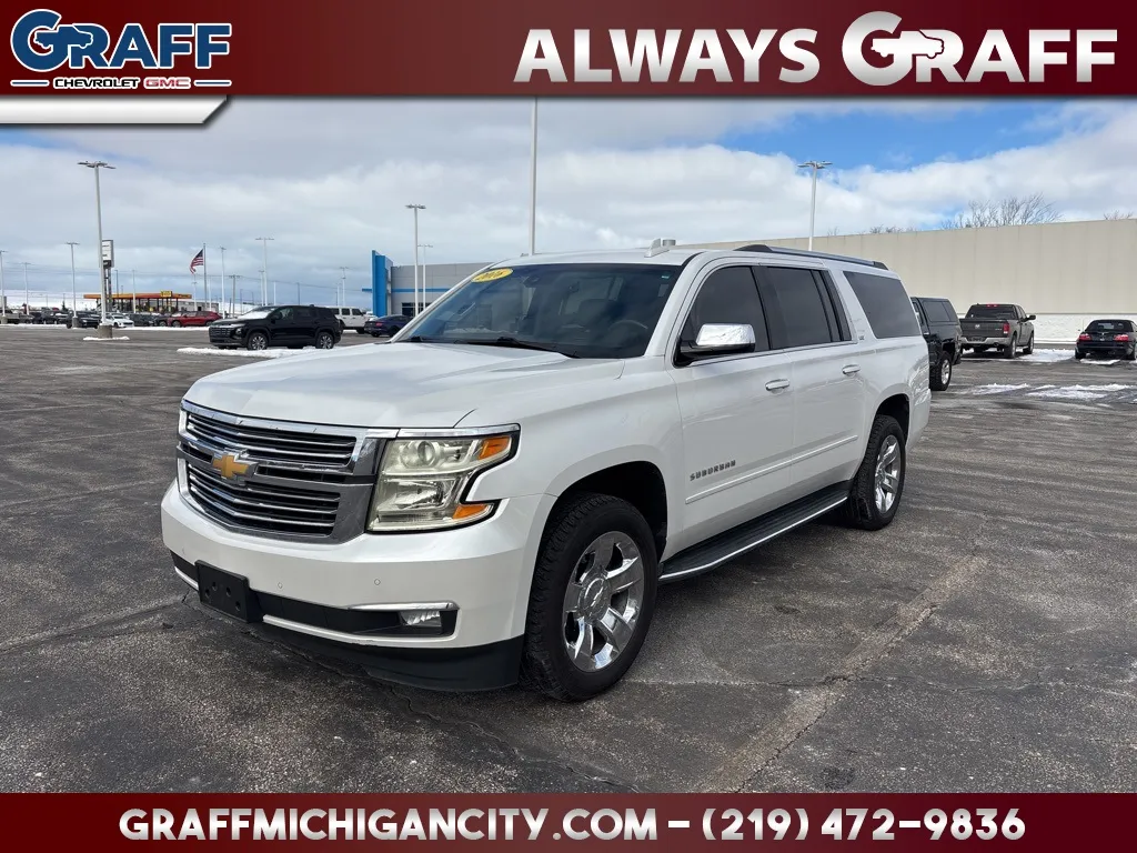 White 2016 Chevrolet Suburban LTZ for sale in Michigan City, IN