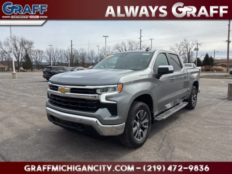 Gray 2024 Chevrolet Silverado 1500 LT for sale in Michigan City, IN