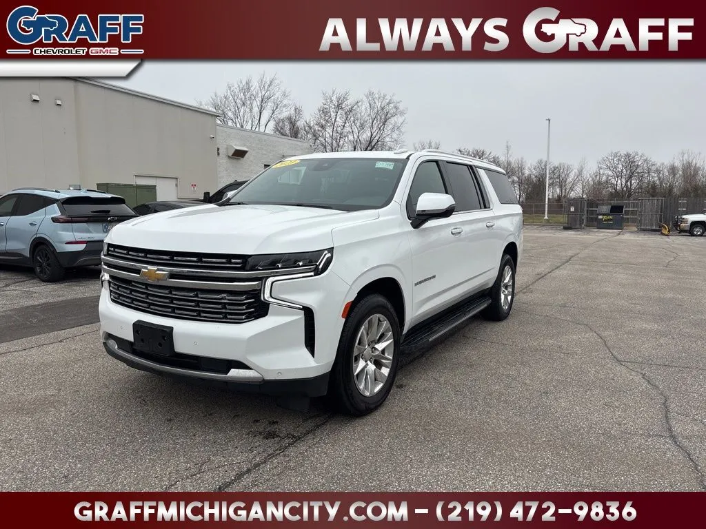 White 2023 Chevrolet Suburban Premier for sale in Michigan City, IN