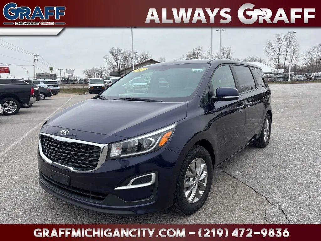 Blue 2021 Kia Sedona LX for sale in Michigan City, IN