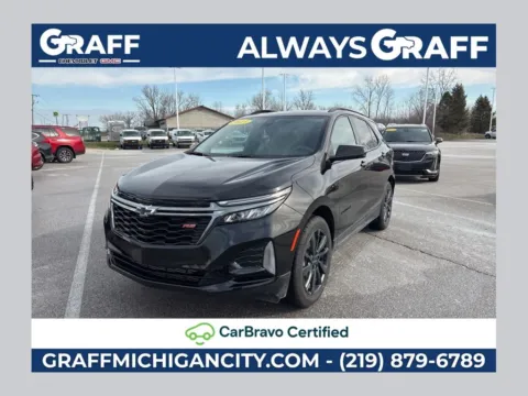 Black 2023 Chevrolet Equinox RS for sale in Michigan City, IN