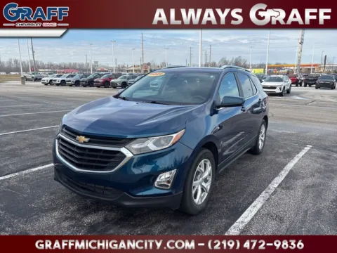 Blue 2021 Chevrolet Equinox LT for sale in Michigan City, IN