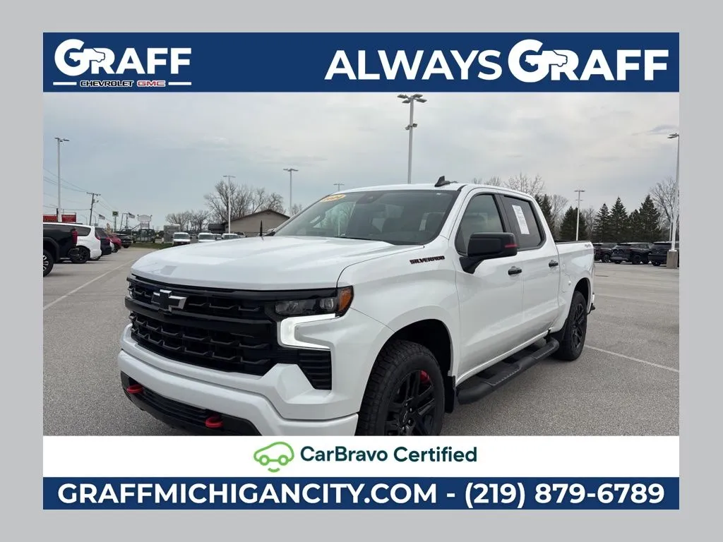 White 2024 Chevrolet Silverado 1500 RST for sale in Michigan City, IN