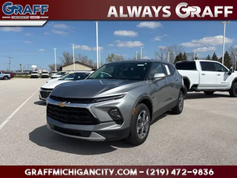 Gray 2025 Chevrolet Blazer LT for sale in Michigan City, IN