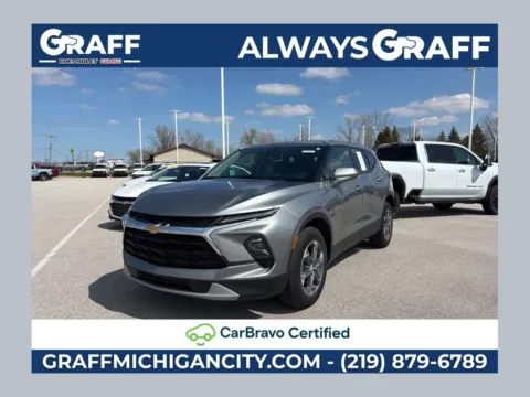 Gray 2025 Chevrolet Blazer LT for sale in Michigan City, IN