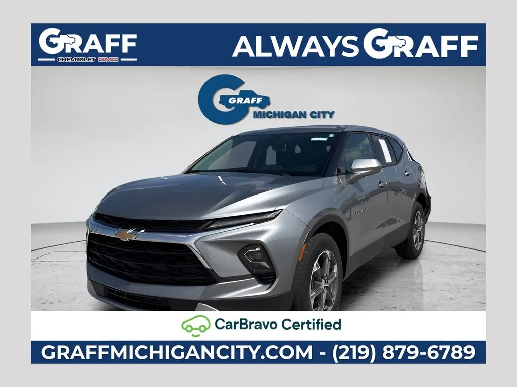 Gray 2025 Chevrolet Blazer LT for sale in Michigan City, IN
