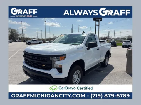 White 2025 Chevrolet Silverado 1500 WT for sale in Michigan City, IN