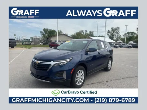 Blue 2022 Chevrolet Equinox LT for sale in Michigan City, IN