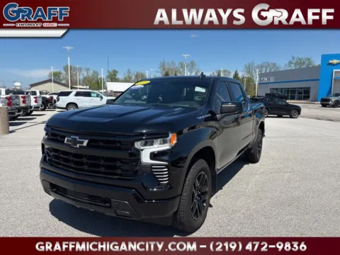 Black 2023 Chevrolet Silverado 1500 RST for sale in Michigan City, IN