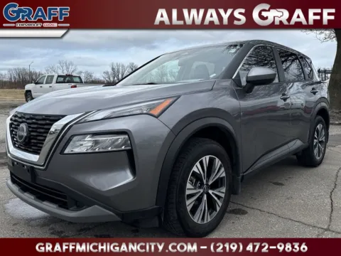 Gray 2023 Nissan Rogue SV for sale in Michigan City, IN