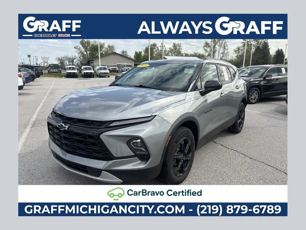 Gray 2023 Chevrolet Blazer LT for sale in Michigan City, IN