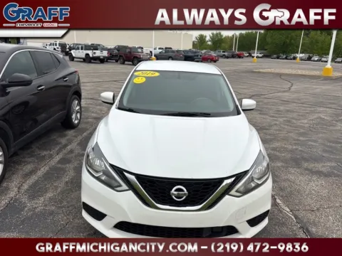 White 2019 Nissan Sentra SV for sale in Michigan City, IN